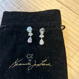 Kenneth jay lane CZ wedding earrings